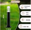 Nettlife Außen-Stehlampe Pollerleuchte 40cm 10W 3000K warmweiß schwarze Wegeleuchte Glas, für Garten Hof Weg Terrasse Balkon–Außenbeleuchtung Deko Bild 3