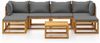 vidaXL 7-tlg. Garten-Lounge-Set mit Auflagen Massivholz Akazie 3057621 Bild 3