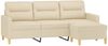 vidaXL 3-Sitzer-Sofa mit Hocker Creme 180 cm Stoff 3201075 Bild 3
