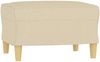 vidaXL 3-Sitzer-Sofa mit Hocker Creme 180 cm Stoff 3201075 Bild 5