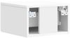 vidaXL Wandmontierter Nachttisch Hochglanz Weiß 49 x 34,5 x 20 cm 898793 Bild 5