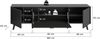 Lowboard >Linea< 2 Türen, 1 Klappe, in grau - 185x55x40cm (BxHxT) Bild 5