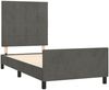 Bettgestell mit Kopfteil Samt Dunkelgrau 90x190 cm, Härtegrad: H2 [3125728] Bild 4
