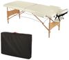2 ZONEN MOBILE MASSAGELIEGE INKL. TASCHE MASSAGEBANK KLAPPBAR CREME NEU Bild 2