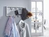 Wandgarderobe Stahl Silber 50x20x4cm Design Hakenleiste Flur Bild 5