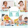 3 TLG. Kindersitzgruppe Kindertisch mit 2 Stühlen Kindermöbel aus Kunststoff Grün Bild 5