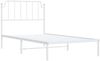 vidaXL Bettgestell mit Kopfteil Metall Weiß 100x190 cm 373930 Bild 4