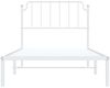 vidaXL Bettgestell mit Kopfteil Metall Weiß 100x190 cm 373930 Bild 5