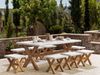Gartentisch Set OLBIA Beton 200x100x75 cm Weiß Bild 3