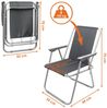Spetebo Klappstuhl Camping Stuhl mit Armlehnen belastbar bis 100 kg (75 cm x 52 cm x 44 cm, 1 St), Leichtes Gewicht von nur 1,8 kg Bild 2