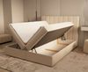 MOEBLO Boxspringbett Bett 01 (Bonell, Topper, Doppelbett gepolstertes Kopfteil mit Bettkasten Boxspringbett, aus Samt, Polsterbett Kontinentalbett, dekorativem Kopfteil), Boxspring, - (BxHxT):143/163/183x113x214 cm Bild 3