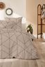Primera Mako-Satin Bettwäsche 155x220 Dreiecke Rauten beige braun 243233-77 Bild 4
