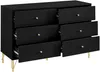 Vente-unique - LUREO Kommode Holz, Platte Schwarz - B 40 cm x H 78 cm x L 120 cm Bild 4
