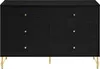 Vente-unique - LUREO Kommode Holz, Platte Schwarz - B 40 cm x H 78 cm x L 120 cm Bild 3