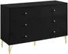 Vente-unique - LUREO Kommode Holz, Platte Schwarz - B 40 cm x H 78 cm x L 120 cm Bild 2
