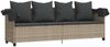 vidaXL Sonnenliege mit Dach und Kissen Hellgrau Poly Rattan 368358 Bild 4