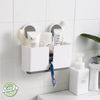 Creliv Badorganizer Moderner Zahnbürstenhalter ohne Bohren, WC-Deckelheber GRATIS Bild 2