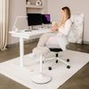Ergotopia Desktopia One I Elektrisch höhenverstellbarer Schreibtisch I Tischplatte: 180x80cm, Nussbaum Dekor I Gestell Weiß I Top Preis-Leistung Bild 5