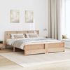 vidaXL Bettrahmen mit Kopfteil Braun 200 x 200 cm Holzwerkstoff 3394213 Bild 3