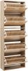 Schuhschrank Sykkylven 169x60x24 cm mit 5 Klappen Sonoma-Eiche [en. casa] Bild 4