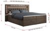 Boxspringbett - Doppelbett mit Multipocket-Matratze und LED - GOLD-6 - 140x200cm - Braun Velours - H3 Bild 5