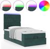 vidaXL Ottoman-Bett mit Matratzen & LEDs Dunkelgrün 80x200 cm Samt 3314357 Bild 5