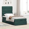 vidaXL Ottoman-Bett mit Matratzen & LEDs Dunkelgrün 80x200 cm Samt 3314357 Bild 4