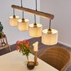 »Laives« Hängelampe aus Metall/Holz/Textil in Schwarz/Grau/Natur, 4-flammig, 4 x E27 max. 40 Watt, Höhe max. 120 cm, mit Stoff-Schirmen, geeignet für LED Leuchtmittel Bild 3