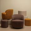 Hocker Puuk aus Netzstoff, organisches Design, natur, gepolstert und langlebig für den Indoor-Bereich Bild 3