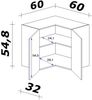 Flex-Well Eckhängeschrank Nano (B x H x T) 60/60 x 54,8 x 32 cm Bild 3