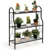 COSTWAY Blumenständer, 3-stufiges Pflanzenregal, aus Metall, belastbar bis 35 kg Bild 4