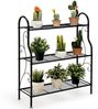 COSTWAY Blumenständer, 3-stufiges Pflanzenregal, aus Metall, belastbar bis 35 kg Bild 5