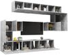 vidaXL 10-tlg. TV-Schrank-Set Betongrau Holzwerkstoff 3079144 Bild 3