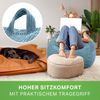 Green Bean® Indoor Sitzsack waschbar, EPS-Perlen Füllung / Cordstoff hellblau, 90x110 cm Bild 3