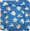 TupTam Baby Wickeltischauflage mit Baumwollbezug Gemustert, Farbe: Schlafende Baby Tiere/Dunkelblau, Größe: 70x60 cm Bild 4