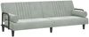 vidaXL Schlafsofa mit Armlehnen Hellgrau Samt 351894 Bild 2