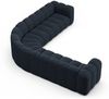 Micadoni symmetrisches Ecksofa Lupine 5-Sitzer Chenille Eden Marineblau Bild 3