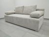 Wohnero 24 Zaya Premium Schlafsofa 201x91 cm mit Bettkasten & DL-Automatik – 201x137 cm Liegefläche, 3-Sitzer Sofa mit Schlaffunktion - Hellgrau Bild 4