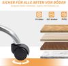 Bürostuhl Mit Fußstütze & 135° Neigung - Executive Drehstuhl Mit Hoher Rückenlehne Und Kunstleder,Braun Bild 5
