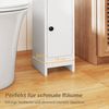 Schmaler Toilettenschrank mit 2 Offenen Fächern & 2 Abnehmbarer Ablage Badschrank Weiß Bild 5