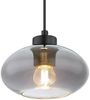 Hängeleuchte Esszimmer Hängelampe Pendelleuchte Rauchglas Schwarz 15572-4H Bild 5