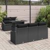 vidaXL Gartensofa-set mit Speicher 6 pcs Schwarz Poly-Rattan 3348919 Bild 3