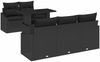vidaXL Gartensofa-set mit Speicher 6 pcs Schwarz Poly-Rattan 3348919 Bild 2