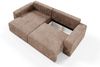 Ecksofa mit Schlaffunktion NATALIA in Stoff Tilia Beige Ottomane Links Bild 4