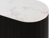 Sideboard Mango 145x40x76 schwarz lackiert / Marmor weiß BARCELONA #103 Bild 3