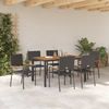 vidaXL Garten Essgruppe 7 pcs Schwarz Poly-Rattan 3365408 Bild 4