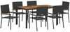 vidaXL Garten Essgruppe 7 pcs Schwarz Poly-Rattan 3365408 Bild 2