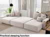 MEBLINI Schlafcouch mit Bettkasten - 350 x 160 x 78 cm - Creme Cordstoff - NAPLES - Ecksofa mit Schlaffunktion - Sofa mit Relaxfunktion und Kopfstützen - Couch U-Form - Eckcouch - Wohnlandschaft Bild 5