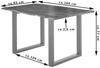 Esstisch Baumkante massiv Akazie nussbaum 160 x 85 silber U-Gestell LUBIN 76509381 Bild 2
