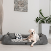 VELVET Samt Orthopädisches Hundebett - 130x100cm, 0205 Graphit-Creme Bild 4